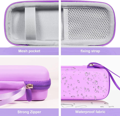 Toothbrush Hard Travel Case Compatible with Philips Sonicare Protectiveclean 4100, 5100, 6100, 6500 (Purple)