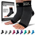SB SOX Plantar Fasciitis Relief Socks, Ankle Brace Compression Sleeve for Foot Pain, Black, Large