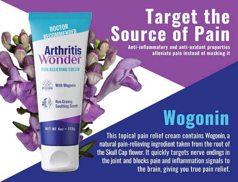 Fast-Acting Pain Relief Cream, 4 oz – Non-Greasy Formula for Arthritis Pain in Hand, Knee, Foot, Wrist Joints