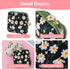 TIESOME 2 Daisies Sanitary Napkin Storage Bag, Pcs Embroidery Menstrual Cup Pouch Cotton Soft Period Holder Bag