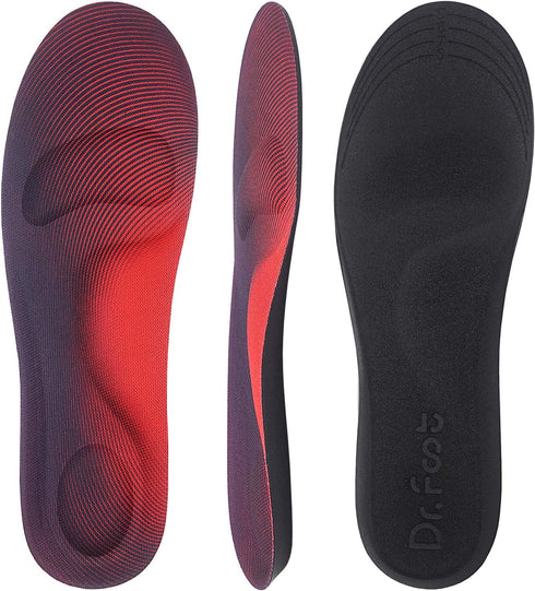 Dr. Foot's Arch Support Insoles for Relief from Plantar Fasciitis, Metatarsal and Heel Pain, Medium Size (Women's
