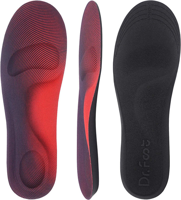 Dr. Foot's Arch Support Insoles for Relief from Plantar Fasciitis, Metatarsal and Heel Pain, Medium Size (Women's