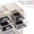 Sorbus Clear Cosmetic Makeup Organizer, Spacious Case & Display for Makeup and Jewelry (Glitter, 3 Large, 4 Small
