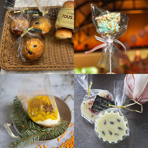 Augshy Cake Pop Bags, 300 Pcs 4x6" Treat Cello Bags with 300 Twist Ties for Lollipop Candy Wrapping