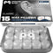 Peace&Quiet PQ Wax Ear Plugs - 15 Soft Silicone Gel Wax Earplugs for Sleeping, Swimming, 32 Db Noise Cancelling