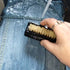 Wooden Nail Brush Cleaner Black X 2 - 100% Boar Bristle for Hand, Finger, Foot, Toe Cleaning with Rope