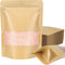 Blisstime 50 Pack Kraft Paper Stand Up Pouches with Matte Window, Resealable Bags for Small Business (6.3 x 8.7 Inches)