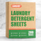 Laundry Detergent Sheets, 200 Loads, Fragrance Free, Eco-Friendly, Hypoallergenic, Portable
