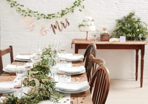 Ginger Ray Best Day Ever Rose Gold Paper Napkins - Pack of 20 - Beautiful Botanics