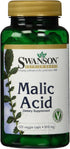 Swanson Malic Acid Natural Supplement, 100 Veggie Capsules, 600mg Each