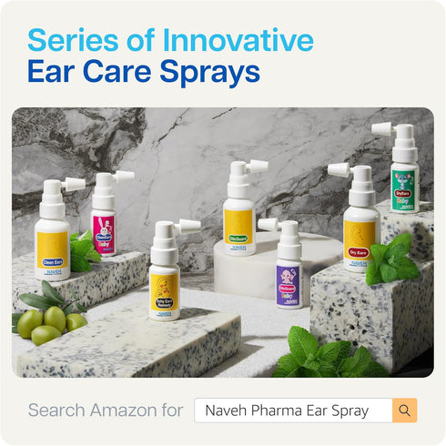 Swimmers NAVEH PHARMA Otic Guard Baby Ear Drops Natural Ear Oil for Ear Wax Removal & Infection Relief Gentle Ear
