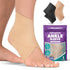 BraceAbility Elastic Ankle Support Brace - Lightweight Compression Sleeve for Sports, Running, and Sprains (Beige,
