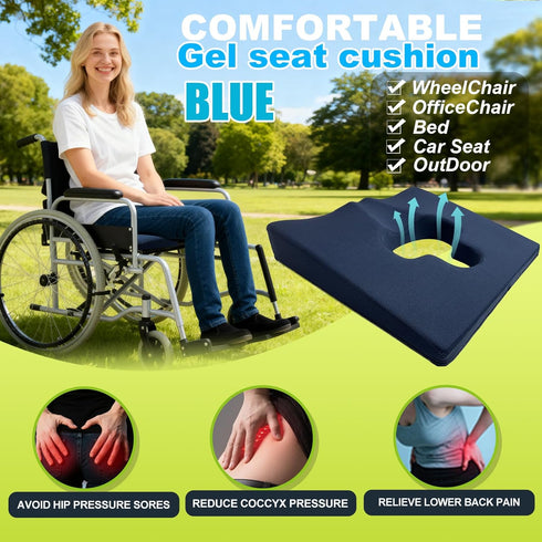 Tailbone Gel Wheelchair Seat Cushion,Bed Sore Cushions for Butt,Gel Cushion for Pressure Relief,Donut Pillow for Pain