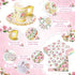 SUMMORO 180 9 OZ Set Pcs Floral Paper Tea Cups and Plates Disposable Paper TeaCups and Saucers with Tea Party Napkins