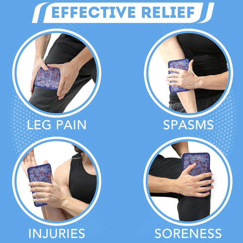 Hot and Cold Pack (2 Pack) – Reusable Gel Ice Pack for Injury, Pain Relief, Rehabilitation, Hot & Cold Compress
