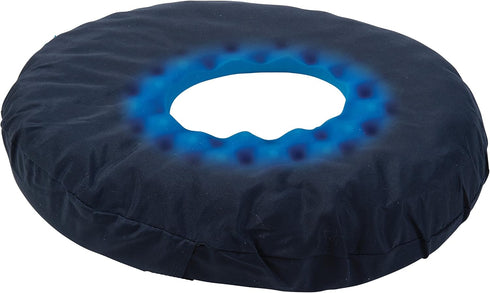 DMI 16-inch Convoluted Molded Foam Donut Pillow Seat Cushion, Navy for Hemorrhoids, Back Pain Relief