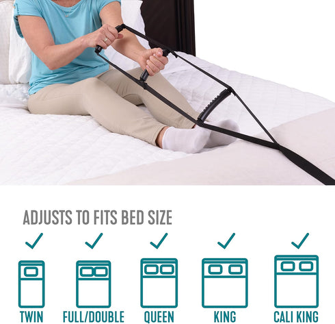 Stander BedCaddie Pull Up Assist Bed Ladder with Non-Slip Handles for Seniors and Elderly