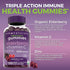 Organic Sambucus Elderberry Gummies with Zinc and Vitamin C, 120 Count, Immune Support