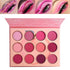 Pink Eyeshadow Palette, 12 Colors Peach Matte & Shimmer, Highly Pigmented Mini Makeup for Women and Girls
