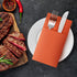 Dark Orange Napkins (50 Pack) - Disposable Linen-Feel Dinner Napkins with Built-in Flatware Pocket for Parties