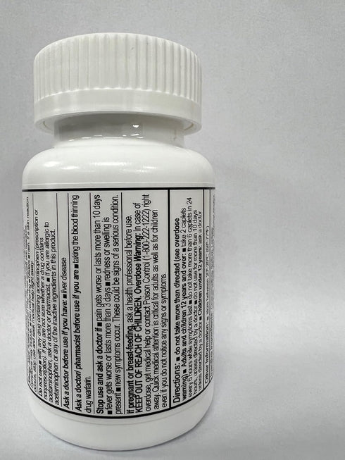 Extra Strength Pain Relief Acetaminophen, 500mg, 100 Tablets