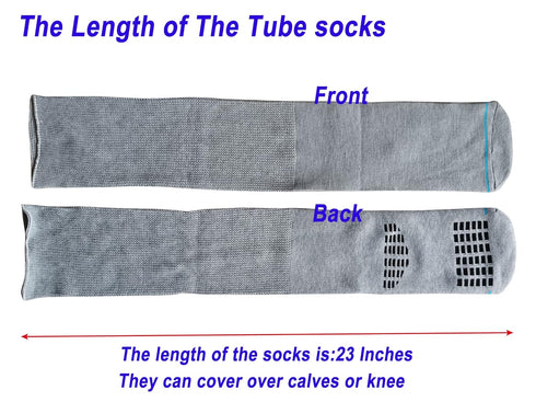 LORVVDE 2 Pairs Walking Boot Socks for Orthopedic Walker Brace, Replacement Sock Liner Knee High Tube Sox Under Air Cam
