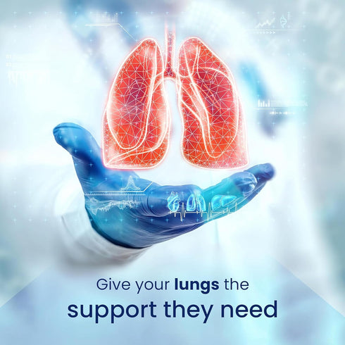Lung Support Dietary Supplements, Herbal Breathing Support, 60 Capsules Non GMO for Lung Health