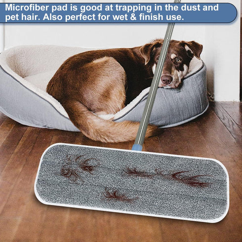 5 Pack Microfiber Mop Replacement Pads 18 Inch Compatible with Bona Floor Care System, Reusable Wet Dry Mop Refill