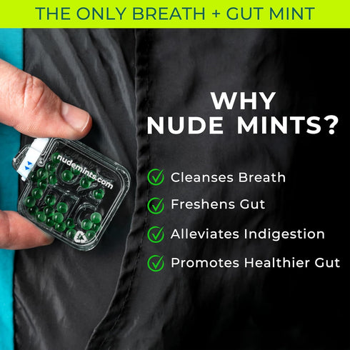 NUDE Mints | Dual Action Liquid Capsules, Mouth Watering Mint - Lasts 3X Longer, 3X Stronger, Sugar Free, Honey Lemon -