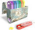 LIZIMANDU Weekly Travel Pill Organizer, Daily AM PM Medication Reminder Box with Leather PU Carrying Case (Blue Bird)