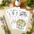 Jingmore 100 Pcs Spring Flora Guest Napkins Disposable Paper Bathroom Hand Towels Tulip Mason Jar Decorative Hello