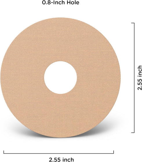 SIMPATCH Universal Adhesive Patch - Pack of 30 with 0.8-Inch Hole, Multiple Colors Available (Beige)