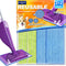 Reusable Mop Pads for Swiffer WetJet Mop, MyKEEPOW Wet Jet Refills Pads for Floor Cleaning, 4 Pack (Green+Blue)