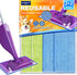 Reusable Mop Pads for Swiffer WetJet Mop, MyKEEPOW Wet Jet Refills Pads for Floor Cleaning, 4 Pack (Green+Blue)
