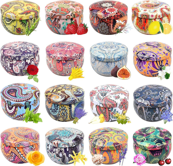 Howemon Scented Candles Gift Set, Natural Soy Wax Portable Travel Tin with