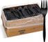 1,000 Medium Weight Plastic Disposable Forks Bulk, Black Cutlery for Parties