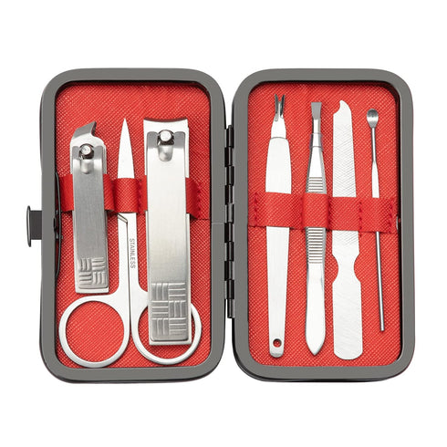 Manicure Set Nail Clippers Pedicure Kit, 7 In 1 Stainless Steel Tools in Luxurious Travel Case