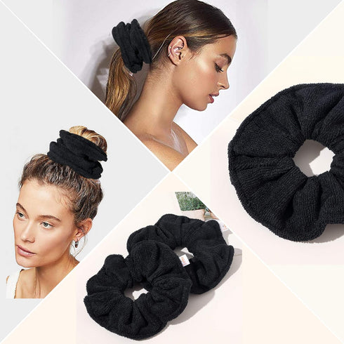 Ivyu Large Microfiber Hair Drying Scrunchies Towel Fiber, Anti Frizz Hair Products for Curl Hair, Fast Absorbent