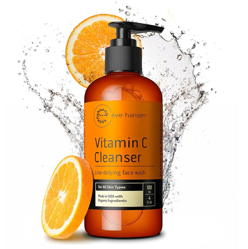 Vitamin C Cleanser Face Wash | Anti Aging Facial Cleanser for Fine Lines, Age Spots, Dark Circles | Cruelty Free Gel