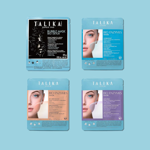 Talika Bio Enzymes Anti-Ageing Mask, Smoothing Face Mask, Biocellulose Moisturising, 12g