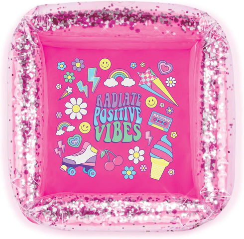 Make It Real Pamper Yourself Spa Set - 9 pcs, Inflatable Sparkly Foot Bath & Accessories for Girls & Tweens 8+