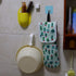 Heat Resistant Travel Hair Curler Flat Iron Pouch and Silicone Mat Set (Cactus)