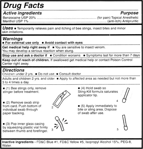 STING KILL SWABS, 5CT