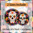 ZULYSTO 100 Pack (507" 509")-Disposable Set Day of the Dead Party Supplies Paper Plates + Plates for Halloween Party