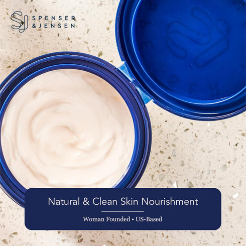 Spenser & Jensen Hydrating Body Butter, 8 Oz, Lavender & Chamomile, Moisturizing Lotion for All Skin Types