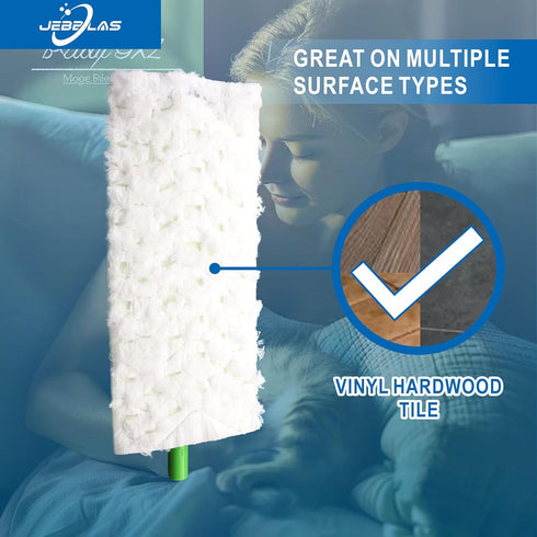 JEBBLAS Pet Dry Sweeping Cloth Refills - Heavy Duty Mop Pads for Swiffer Standard Sweeper, Pack of 60