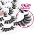 Veleasha 10 Pairs Natural Fluffy False Eyelashes - Soft Wispy 3D Faux Mink Lashes Pack (V07)