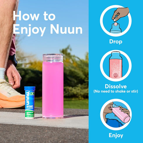 Nuun Sport Electrolyte Tablets, Strawberry Lemonade, 4 Pack (40 Servings), Gluten Free & Vegan