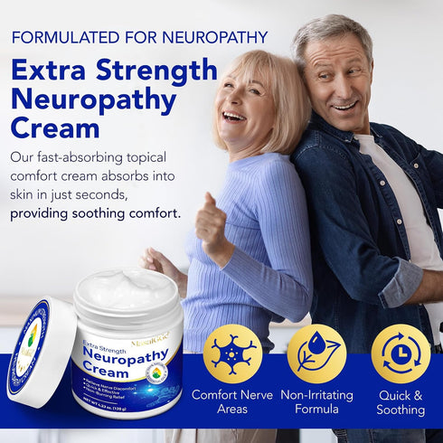 Linizanjiiy 4.23oz Neuropathy Nerve Relief Cream, Neuropathy Relief Cream Extra Strength for Feet, Hands,Toes