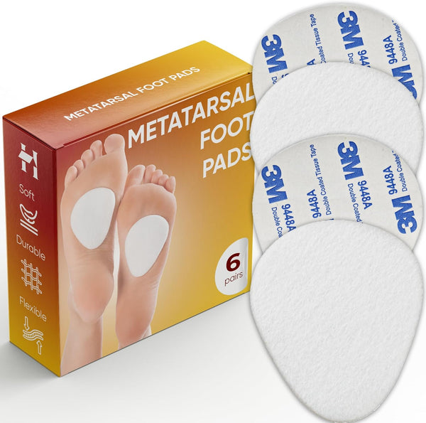 Homergy Metatarsal Pads for Pain Relief, 12 Piece Ball of Foot Cushions for Comfort and Support